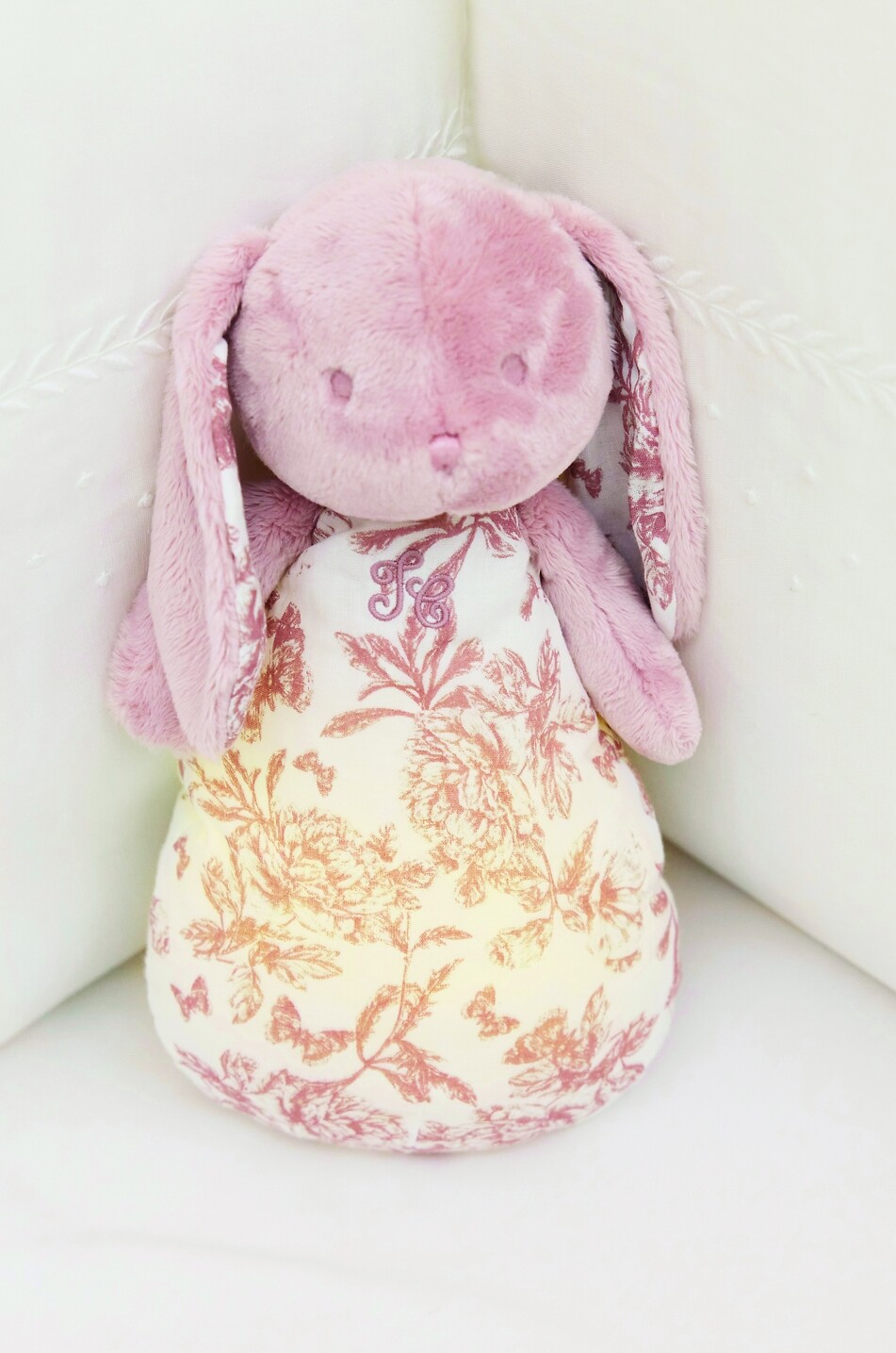 TARTINE ET CHOCOLAT Plüschtier mit Nachtlicht und Musik Augustin der Hase Baby ROSA 3