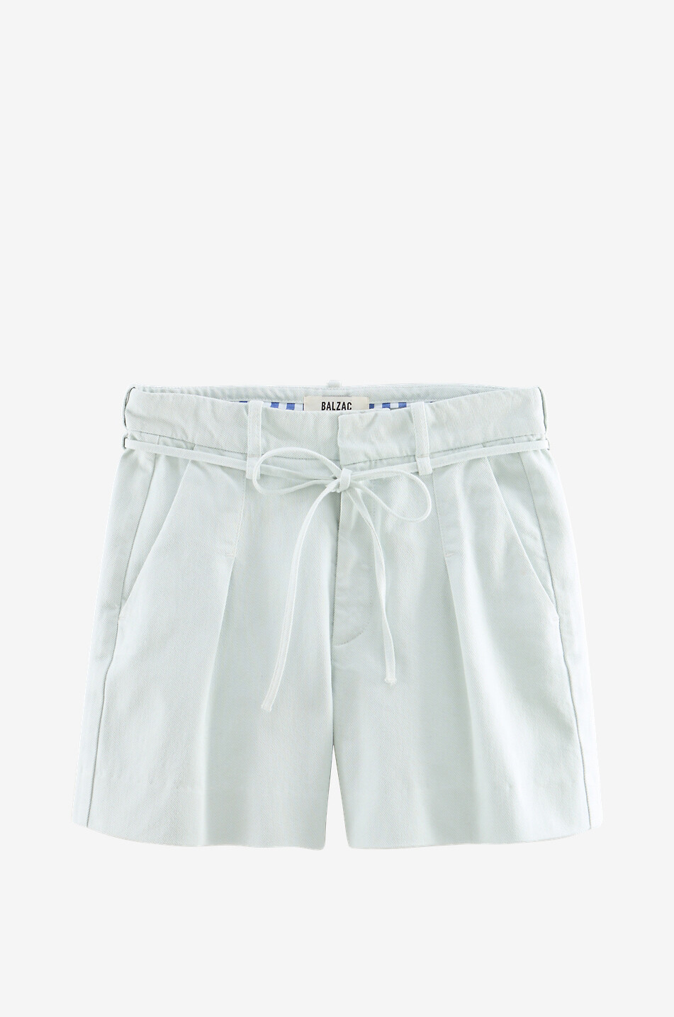 BALZAC PARIS Short à pinces en denim de coton Max Femme BLEU CLAIR 1