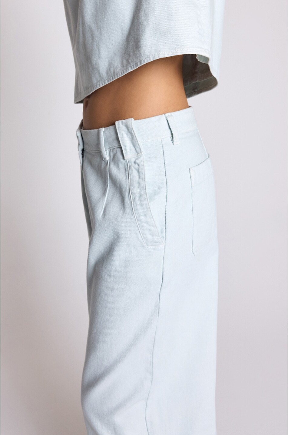 BALZAC PARIS Pantalon ample à pinces en coton Tristan Femme BLEU CLAIR 6