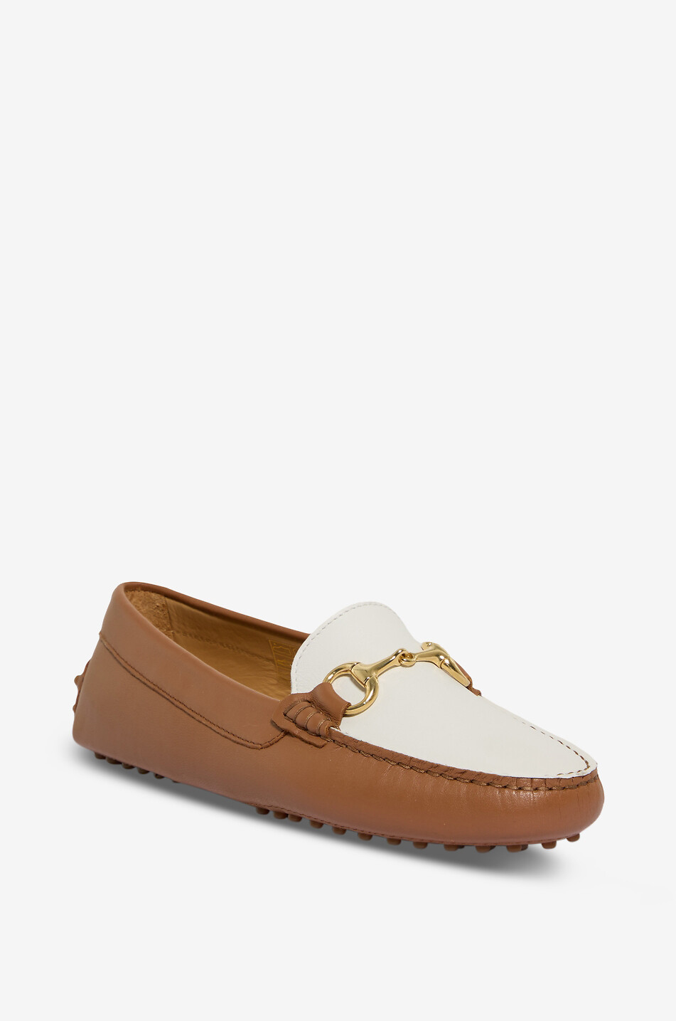 BONGENIE Monza 03 two-tone calfskin leather loafers Women LIGHT BROWN 1