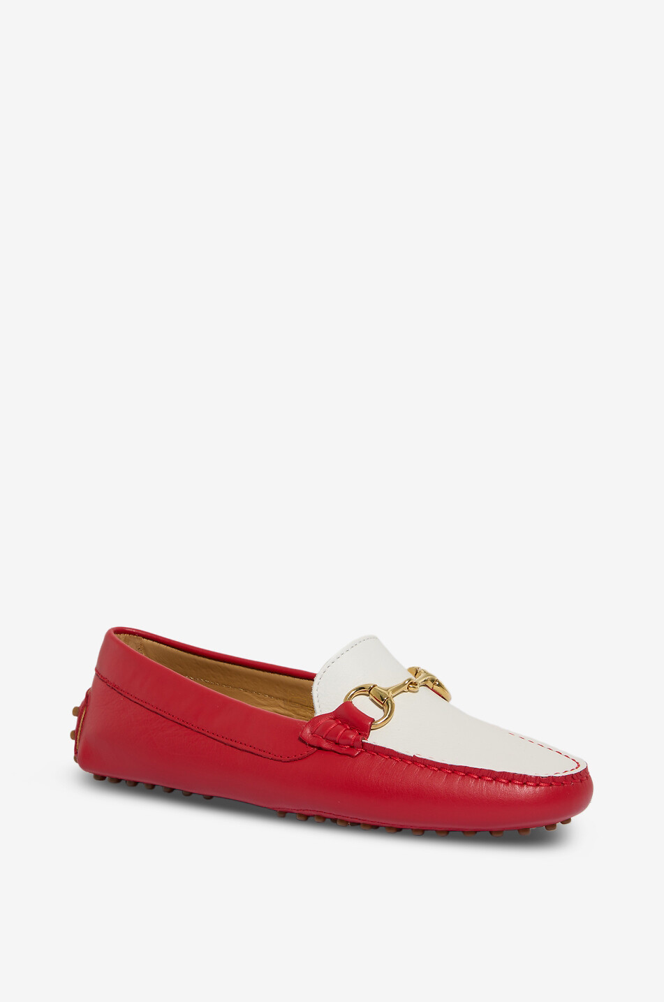 BONGENIE Monza 03 two-tone calfskin leather loafers Women RED 1