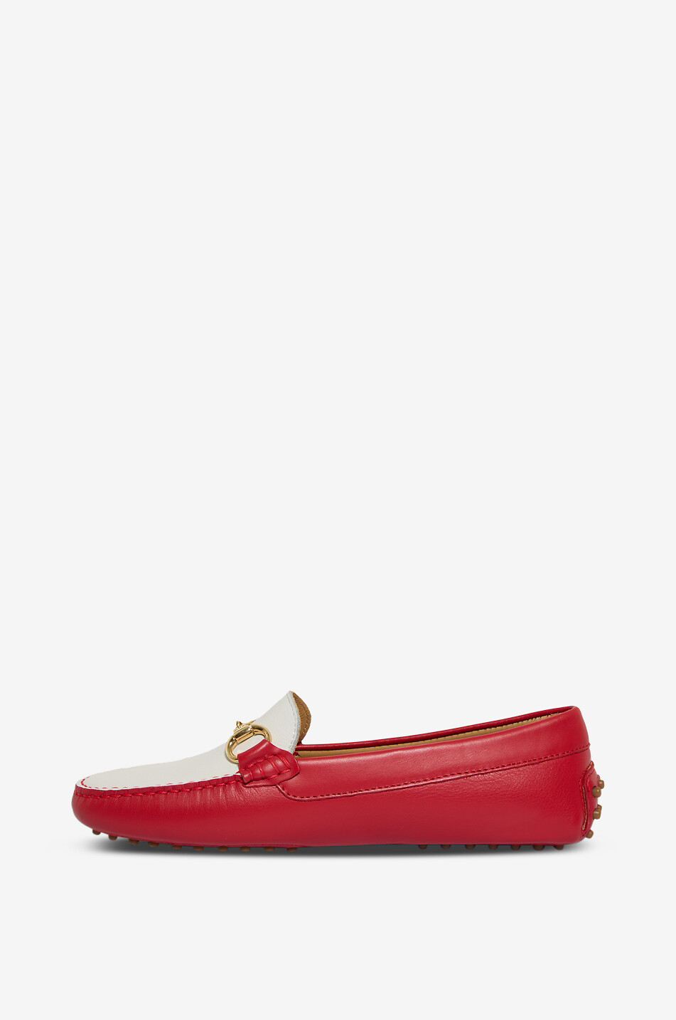 BONGENIE Monza 03 two-tone calfskin leather loafers Women RED 3