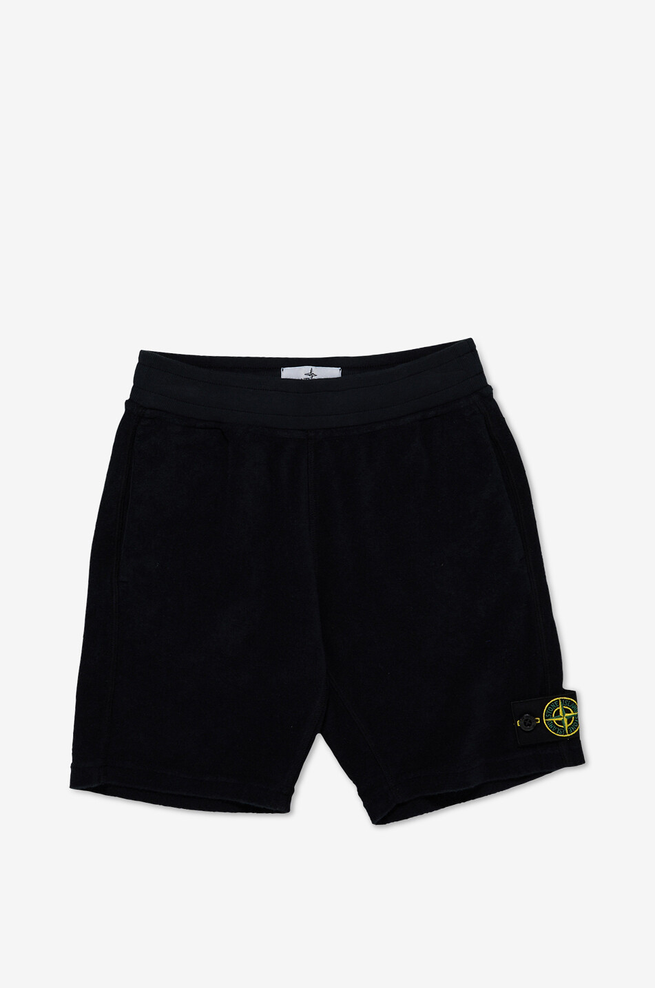 6200004 boy's cotton fleece shorts with embroidered logo