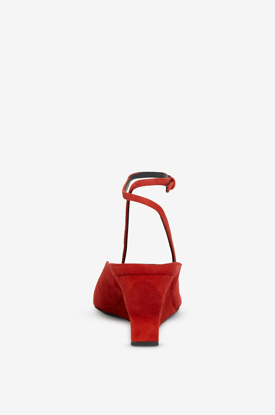 ALAÏA Wave suede wedge court shoes Women RED 4