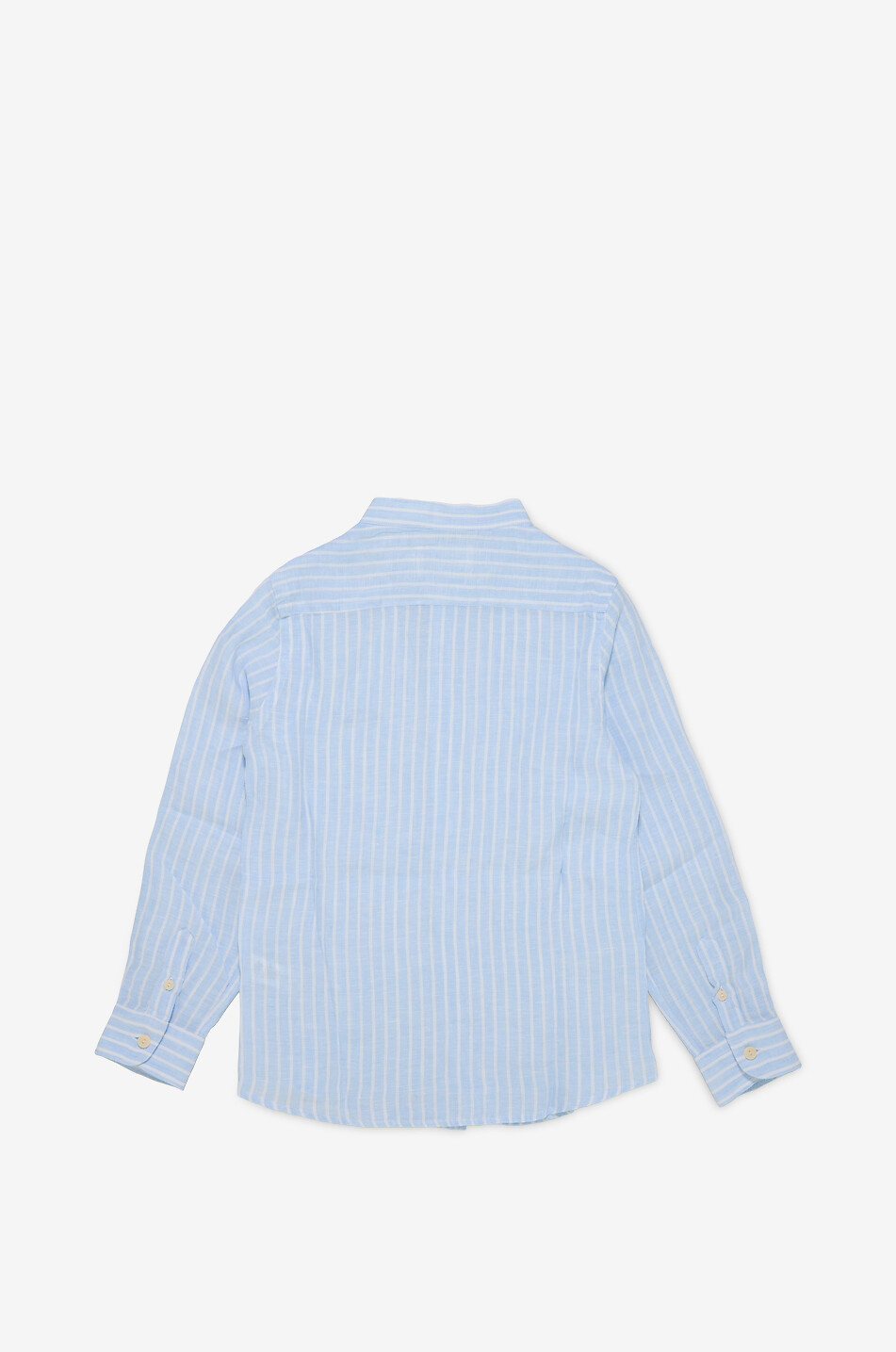 MC2 SAINT BARTH Chemise garçon en lin rayée Pati Garçon BLEU CLAIR 2
