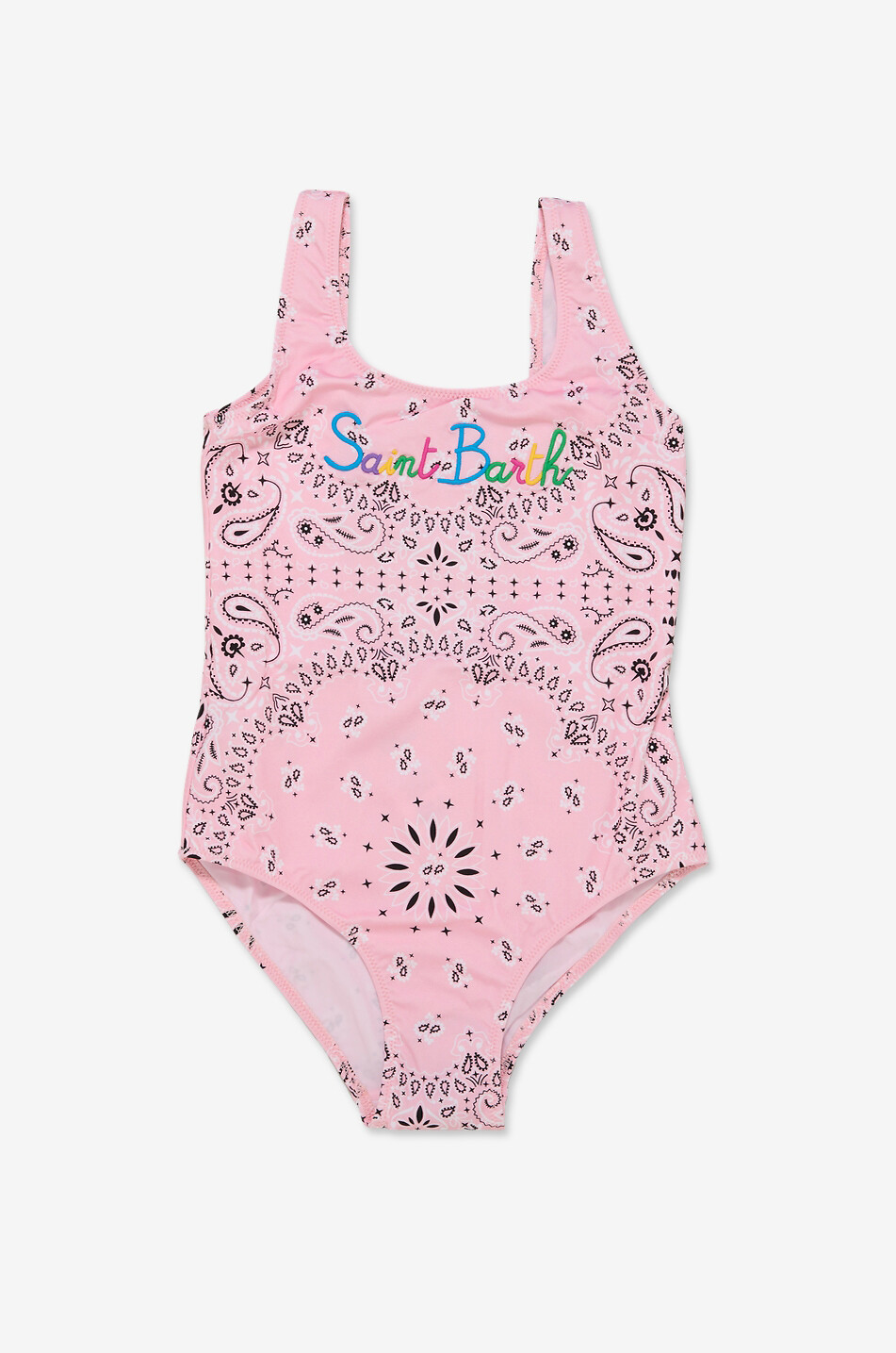 MC2 SAINT BARTH Cara girl's bandana print one-piece swimsuit Girl PINK 1