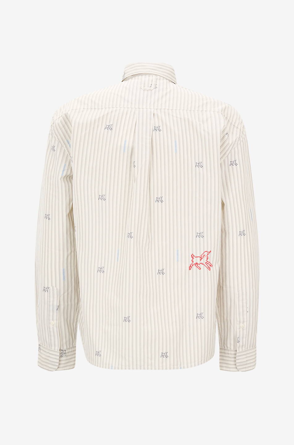 JACQUEMUS La Chemise Simon striped cotton jacquard straight shirt Men BEIGE 2