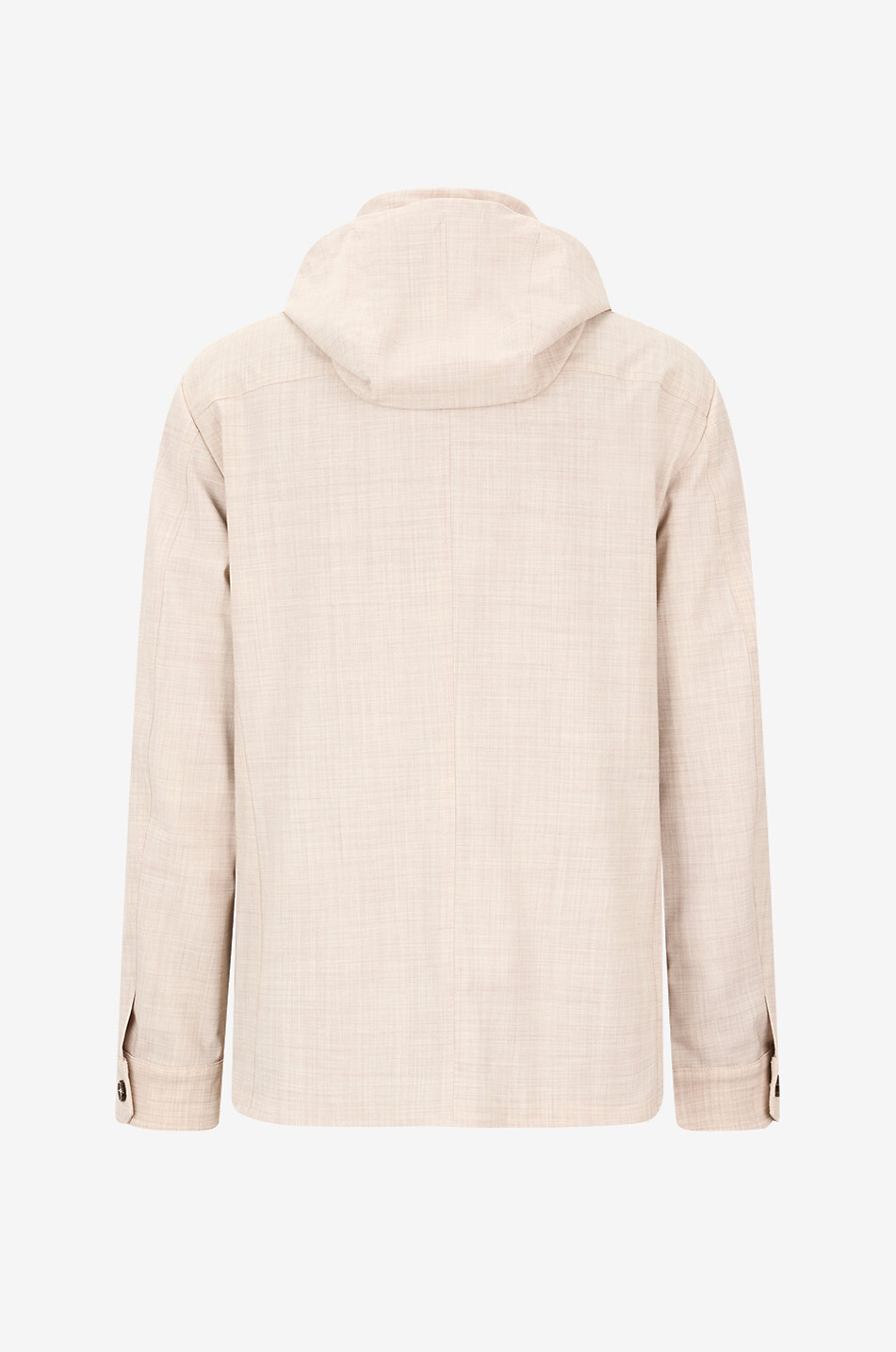 MOORER Kurze Kapuzenjacke aus reiner Schurwolle Maffei Herren Hellbeige 2