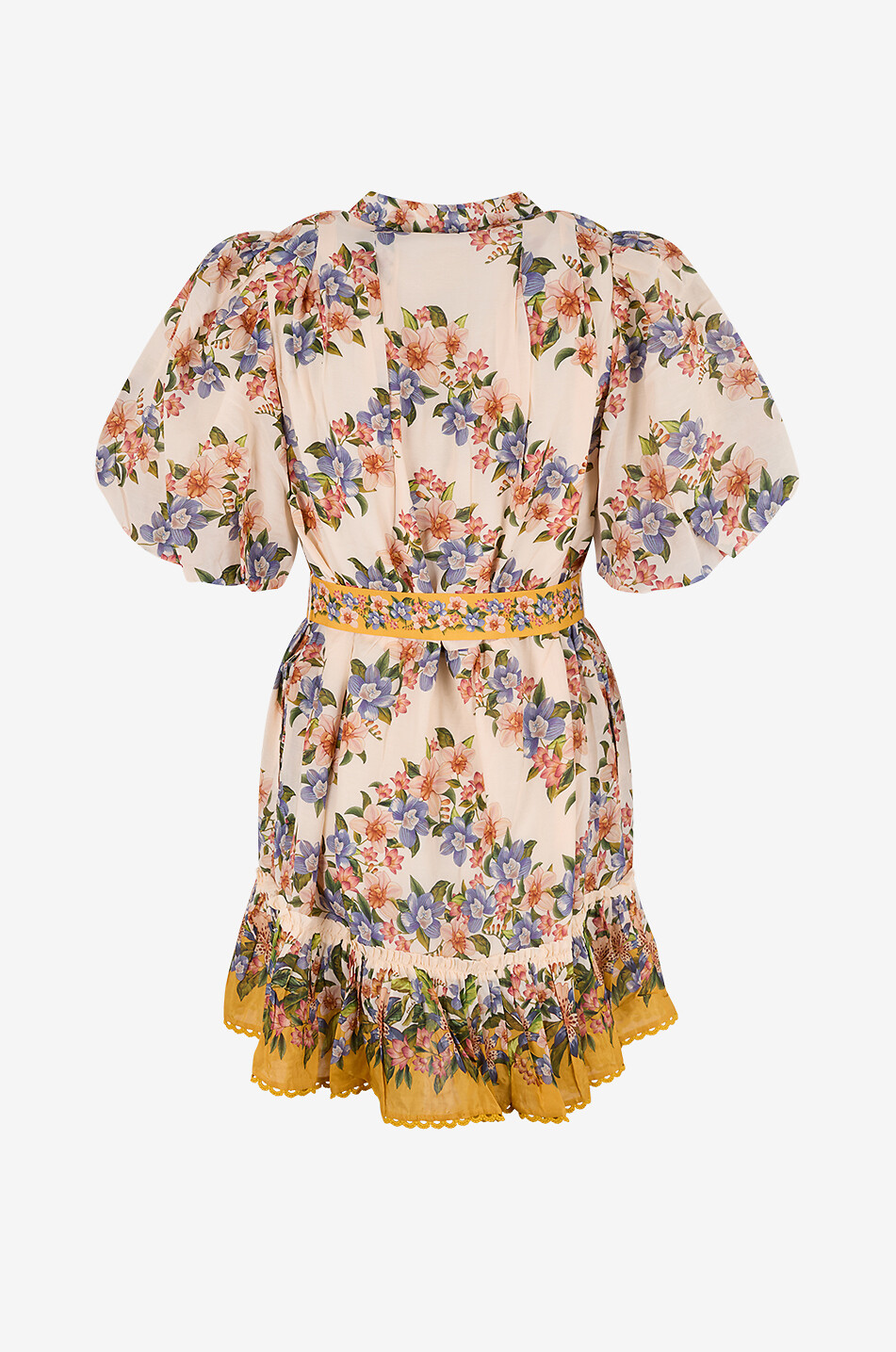 FARM RIO Hilo voile short dress with puffed sleeves Women MULTI COLOURED 2