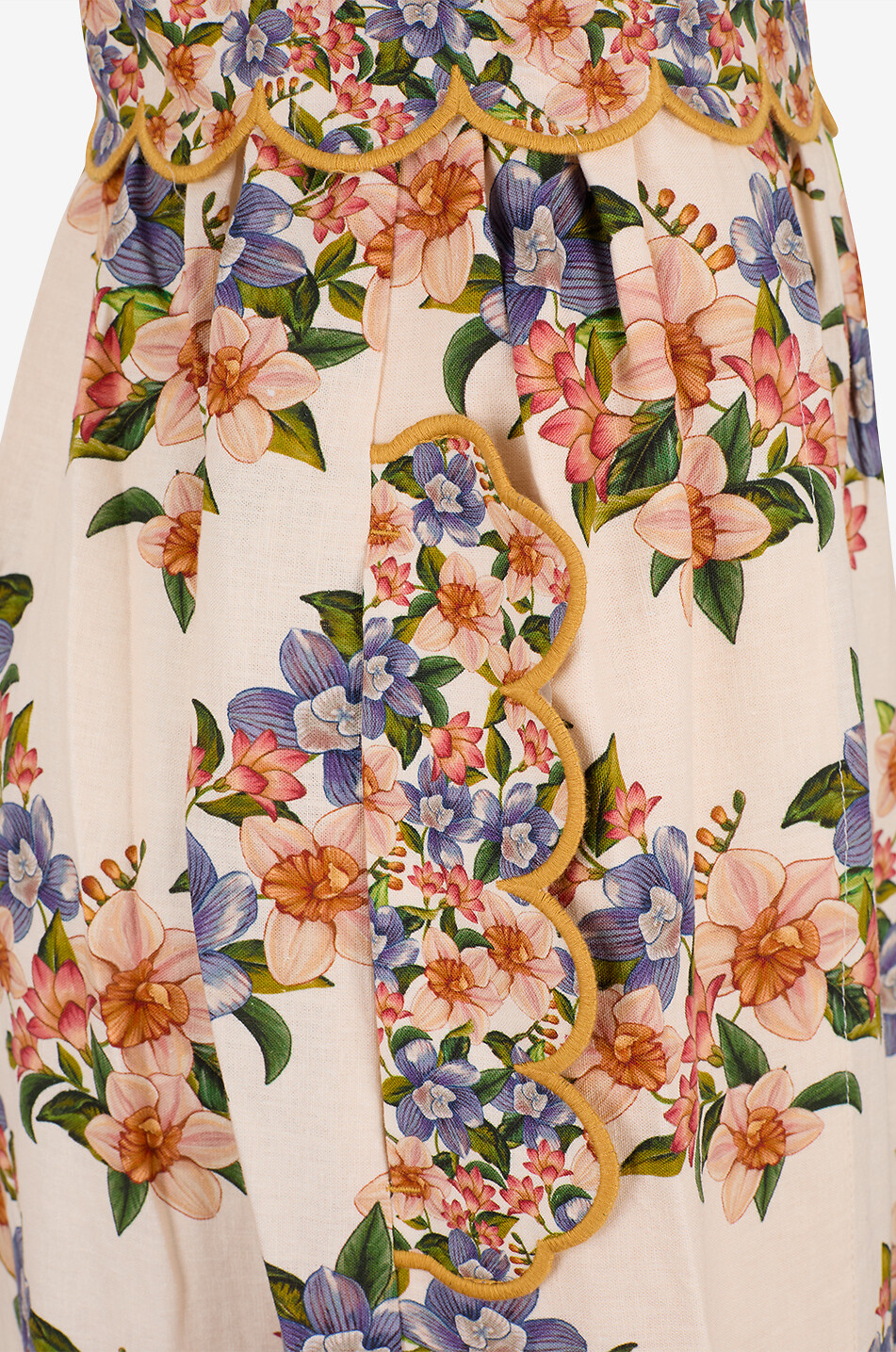 FARM RIO Midi-Kleid aus Leinenmix mit Stickerei Hilo Damen BUNT 3