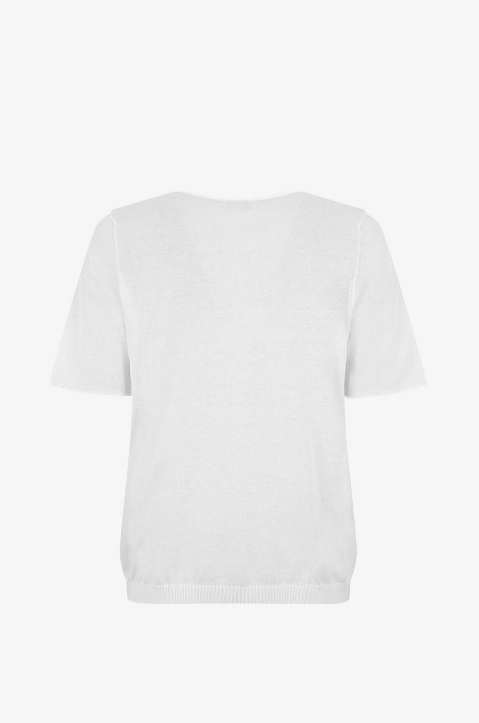 PANICALE Pullover mit U-Boot-Ausschnitt aus Baumwolle mit Pailletten Damen WEISS 2