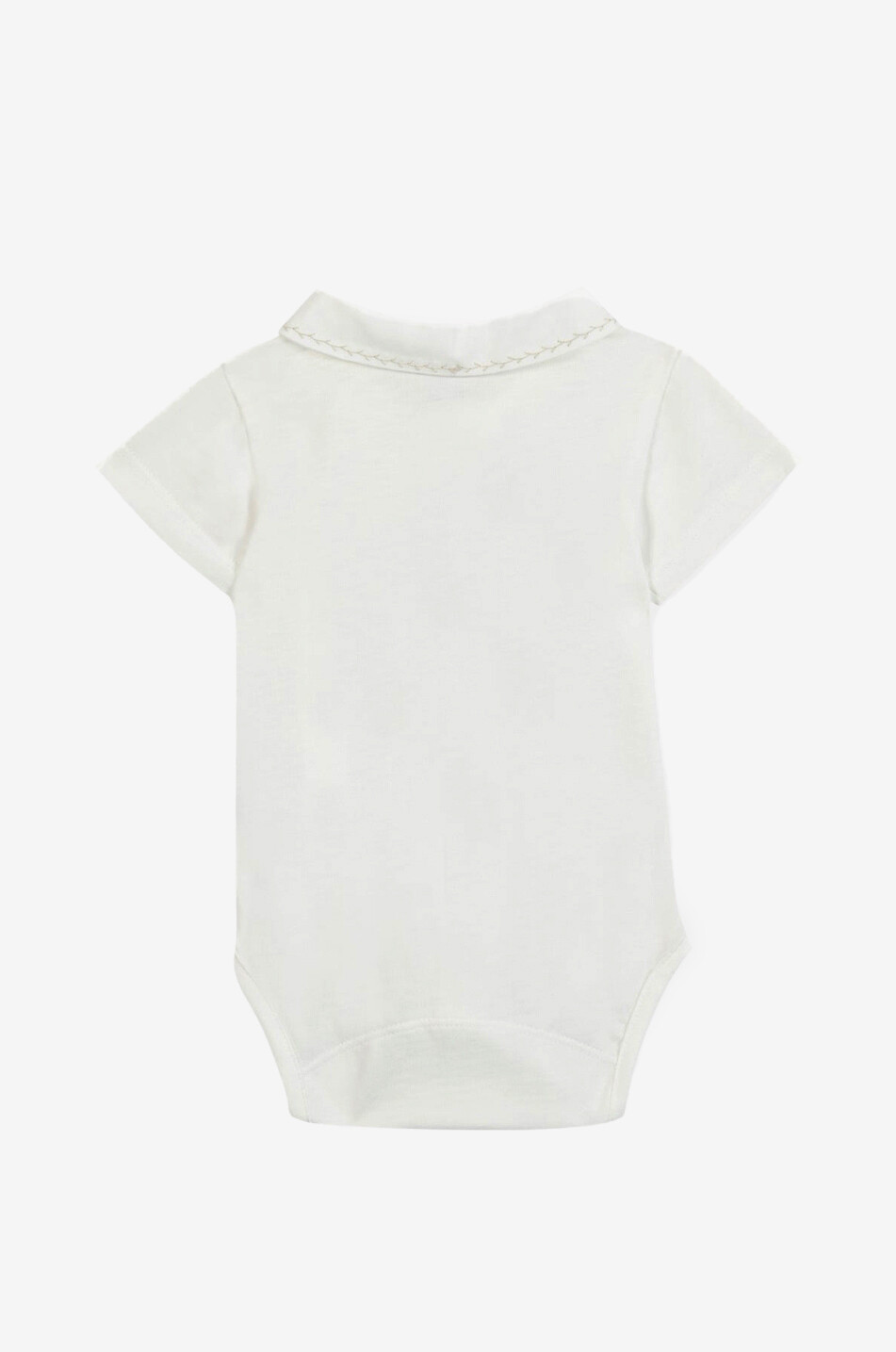 TARTINE ET CHOCOLAT Baby-Kurzarm-Body aus Baumwolljersey mit besticktem Kragen Baby CREMEFARBEN 2