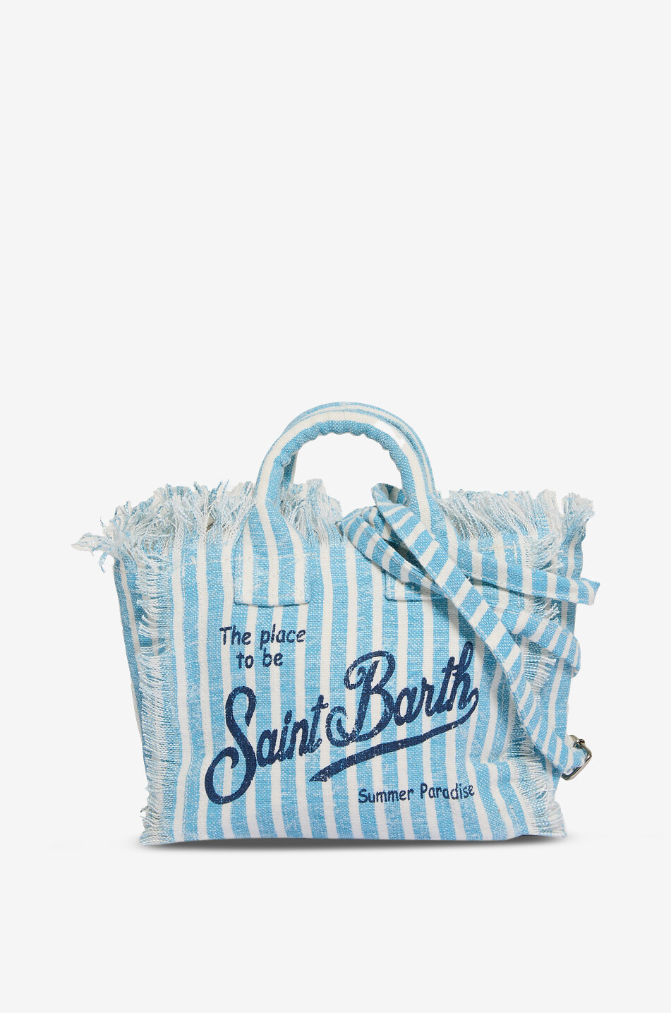 Mini Vanity striped linen handbag