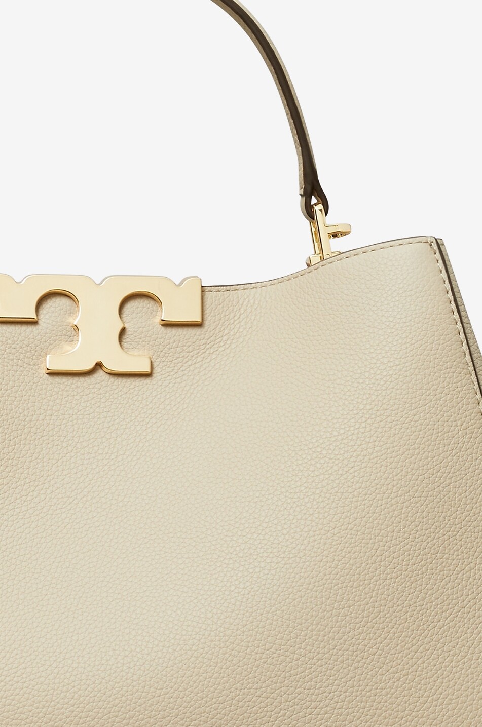 TORY BURCH Sac à main en cuir grainé Eleanor Soft Satchel Femme Beige clair 3