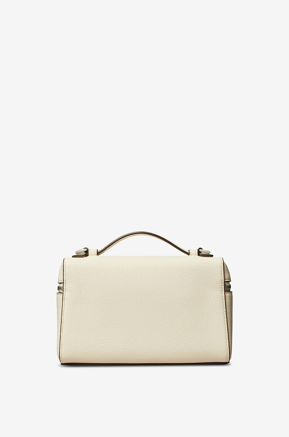 TORY BURCH Sac à main en cuir grainé Romy Slim Mini Femme BLANC CASSE 3