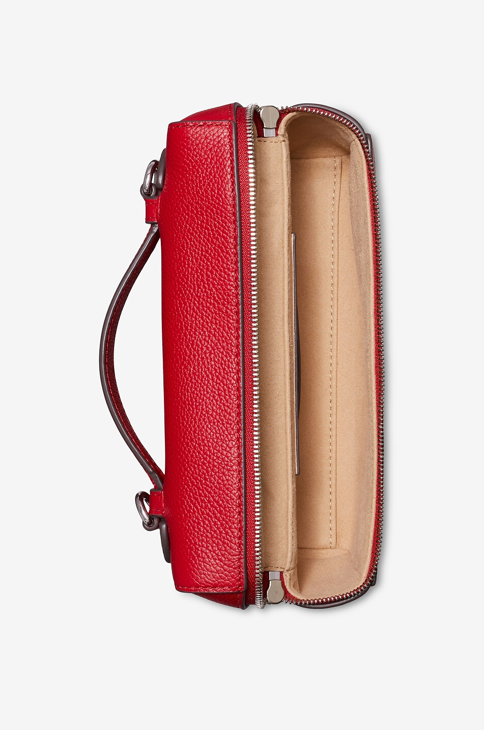 TORY BURCH Sac à main en cuir grainé Romy Slim Mini Femme ROUGE 4
