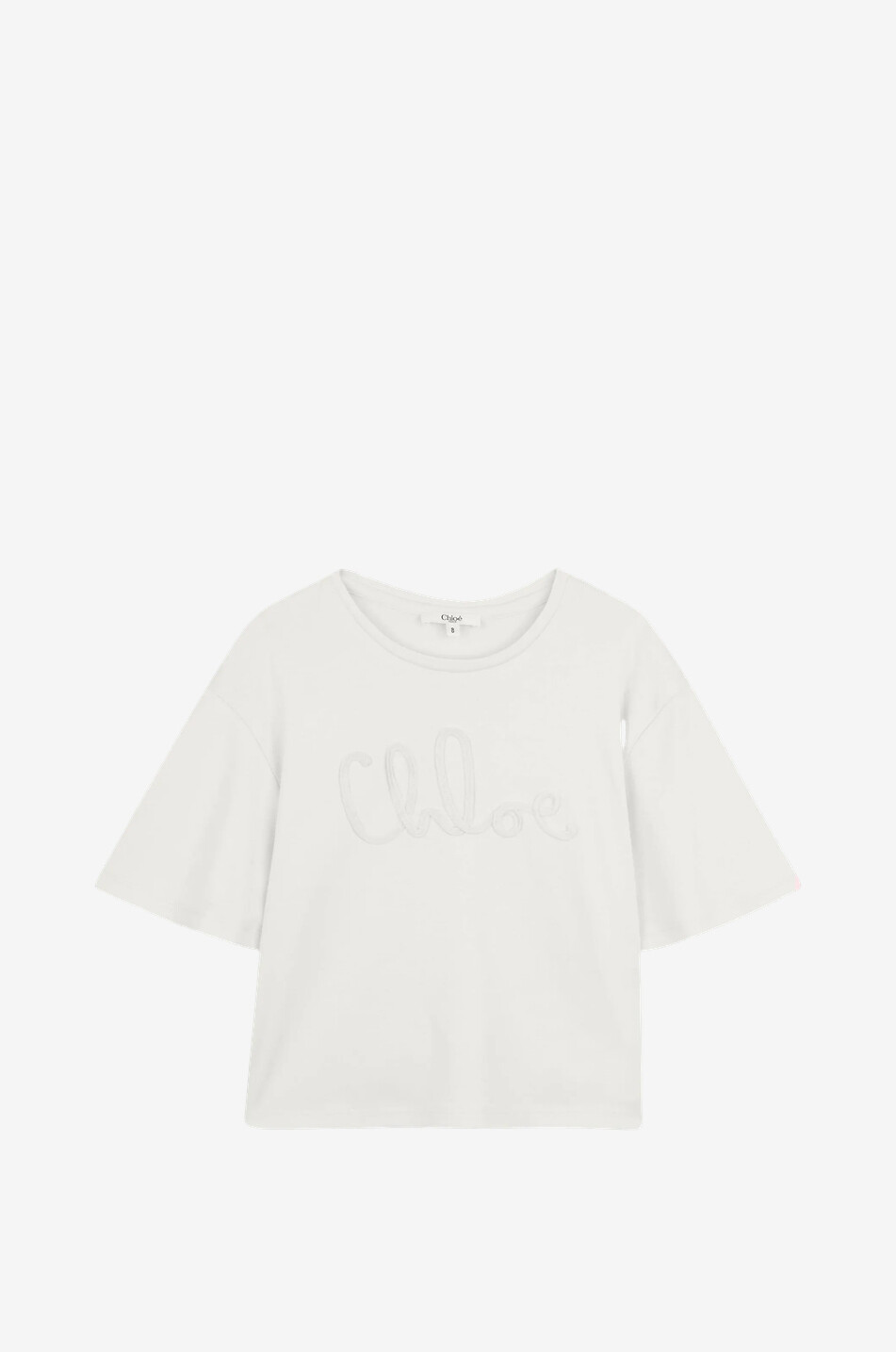 Chloé Signature girls' short-sleeved cotton dress