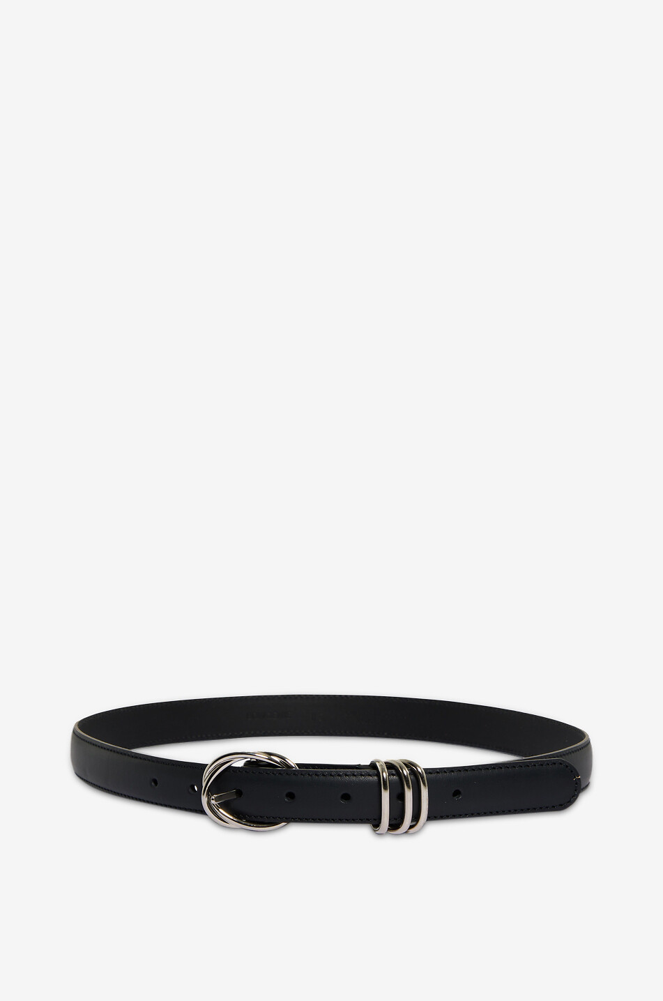 Gancini crystal-embellished slim smooth leather belt - 25 mm  display picture 3