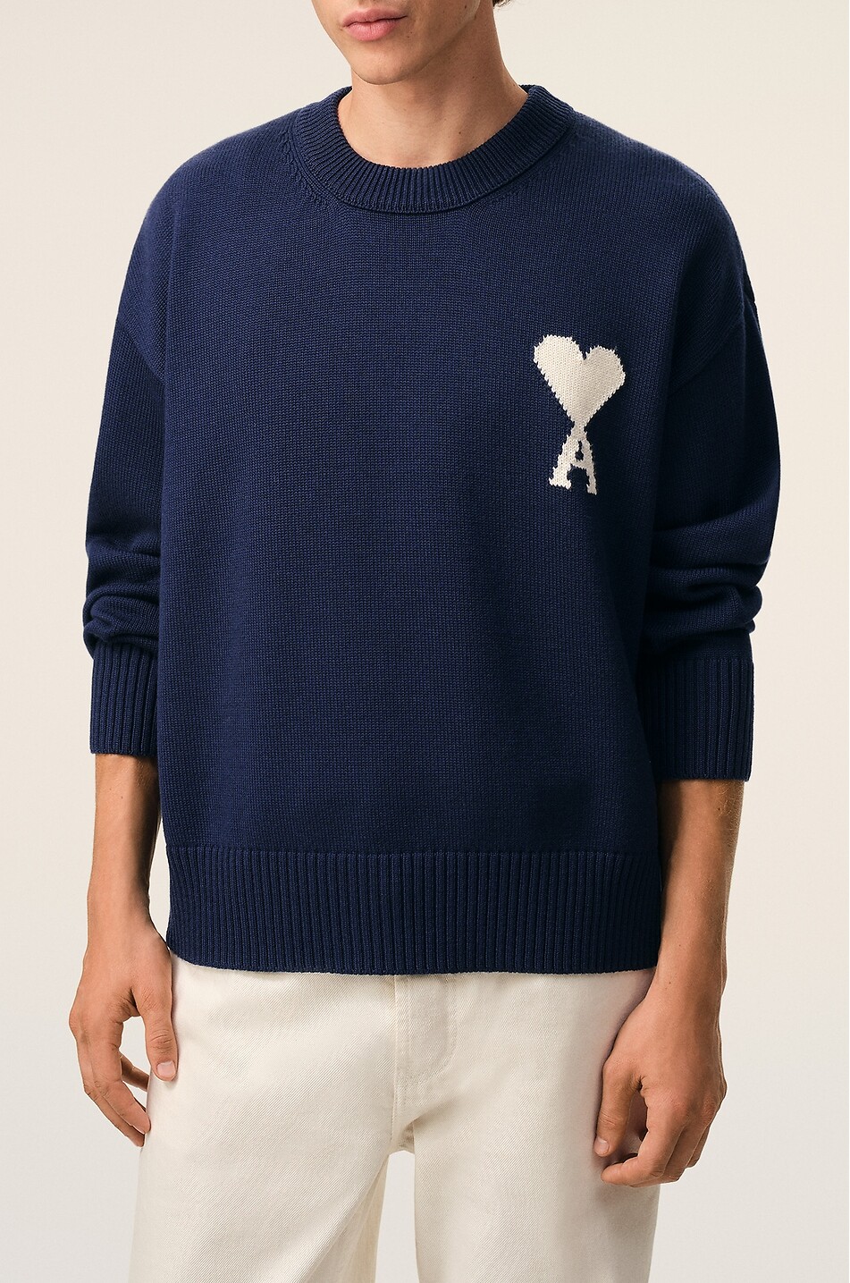 Ami de cœur hooded full-zip sweatshirt - AMI - LIGHT BLUE - Bongénie
