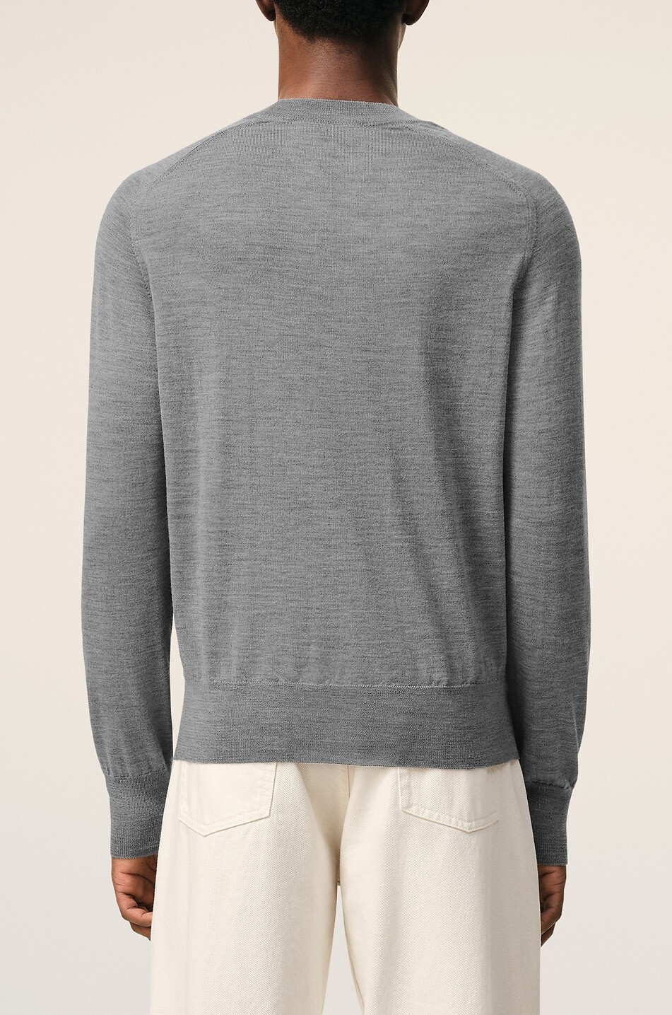 AMI Ami De Coeur wool crewneck jumper Men GREY 3