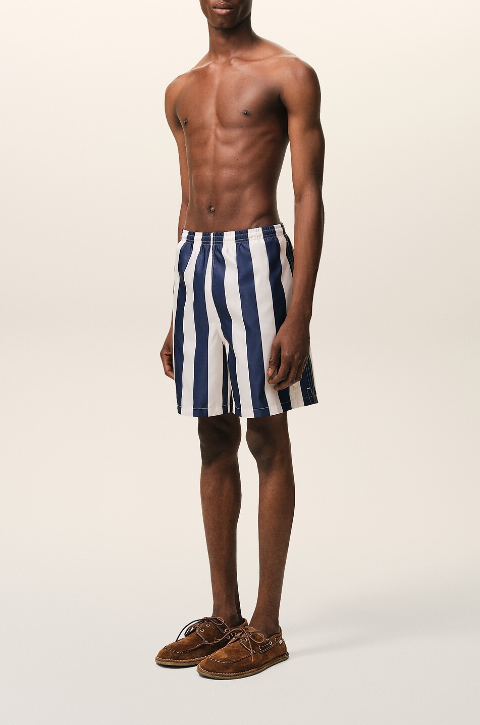AMI Striped swim shorts Men DARK BLUE 2