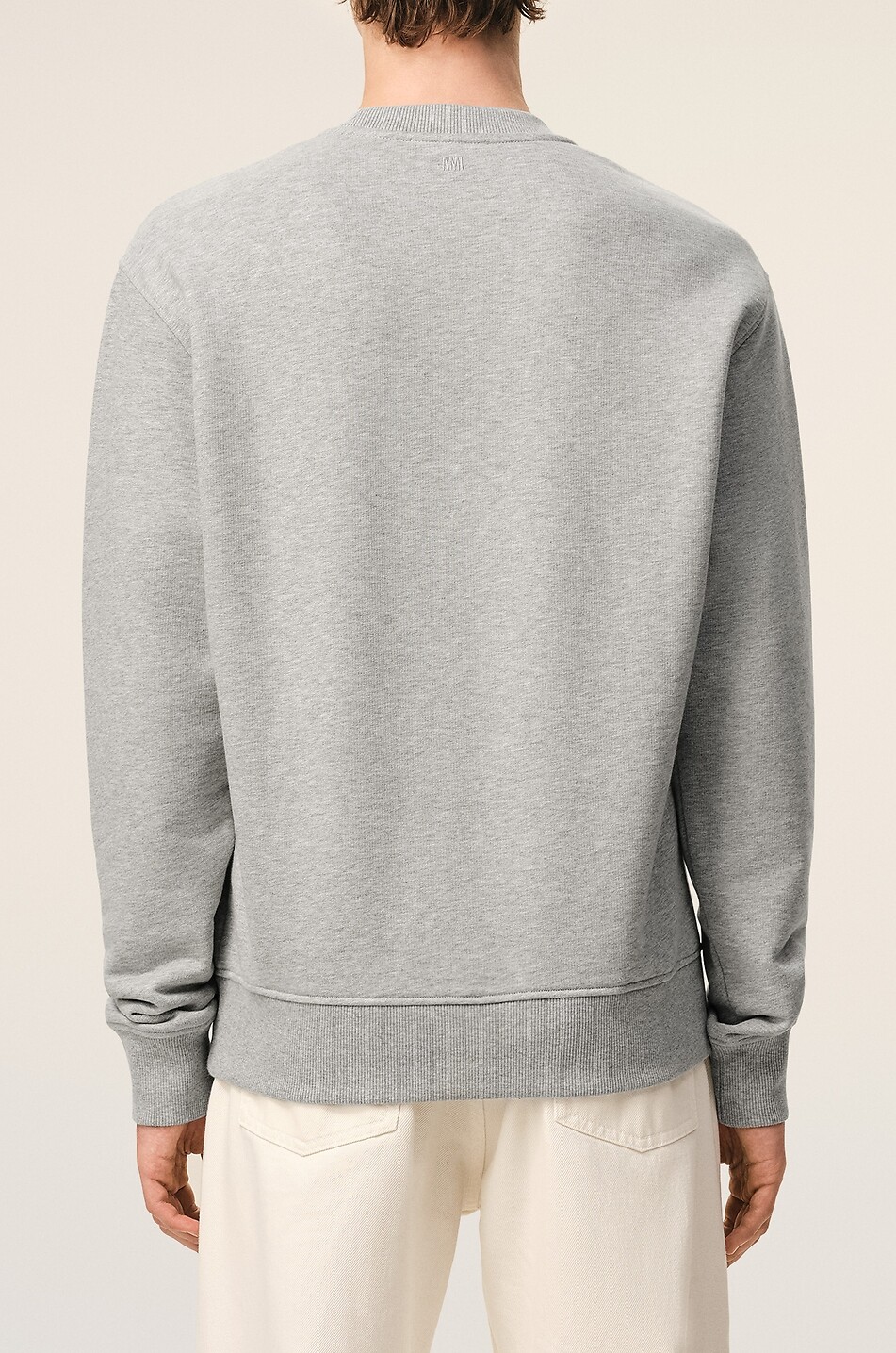 AMI Ami De Coeur cotton crewneck sweatshirt Men LIGHT GREY 3