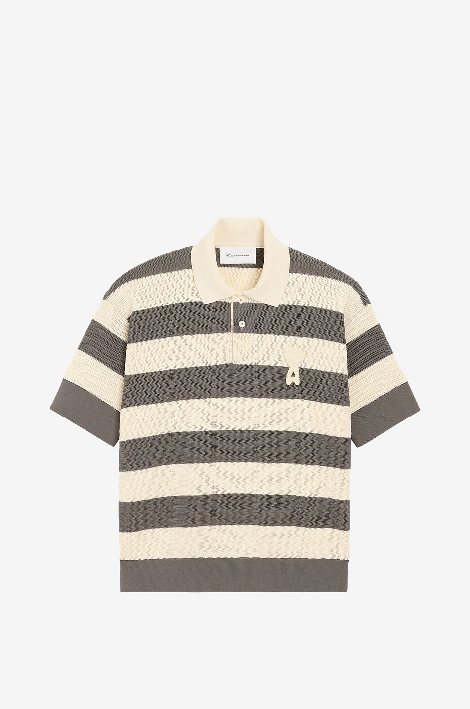 Gestreiftes Polo aus durchbrochenem Baumwollstrick Ami De Coeur
