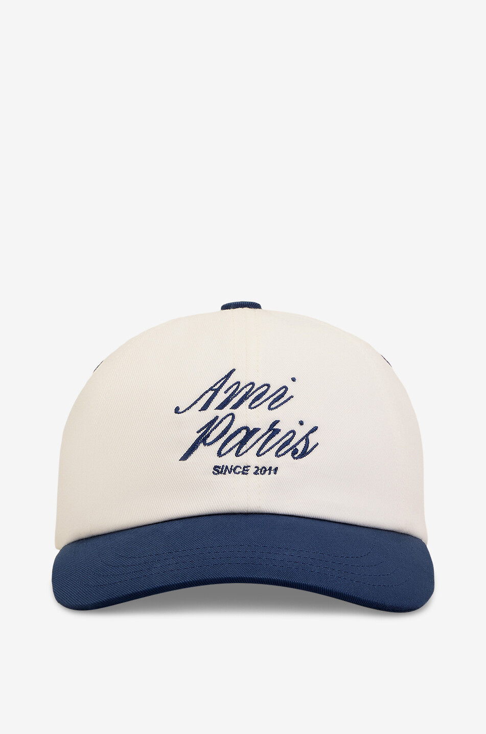 Baseball cap embroidered cotton two-tone