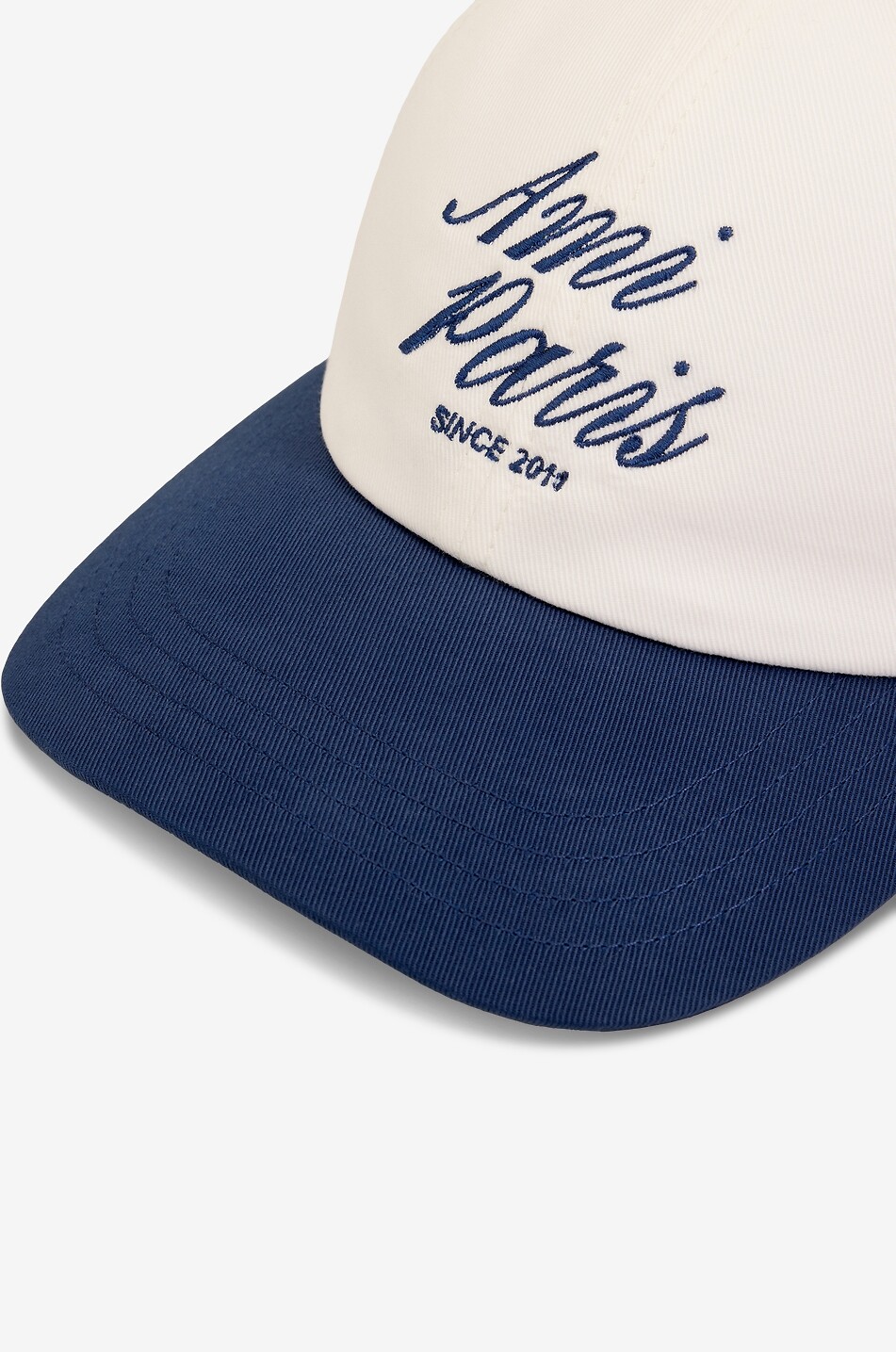 AMI Baseball cap embroidered cotton two-tone Men DARK BLUE 9