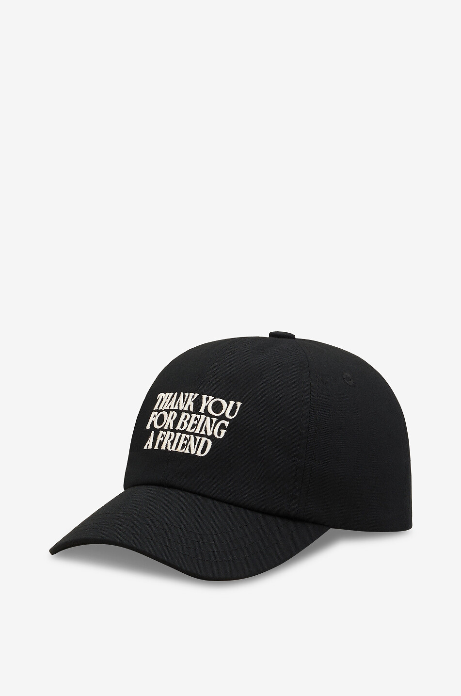 AMI Friend Cap embroidered cotton cap Men BLACK 2