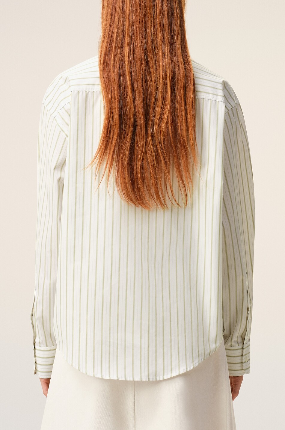AMI Ami de Coeur striped cotton poplin oversized shirt Women MULTI COLOURED 3