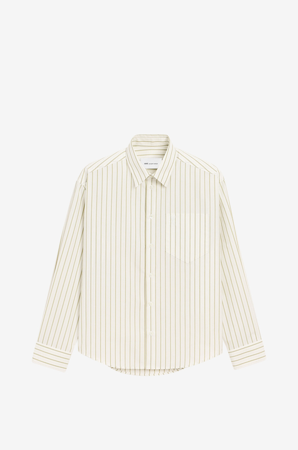 AMI Ami de Coeur striped cotton poplin oversized shirt Women MULTI COLOURED 1