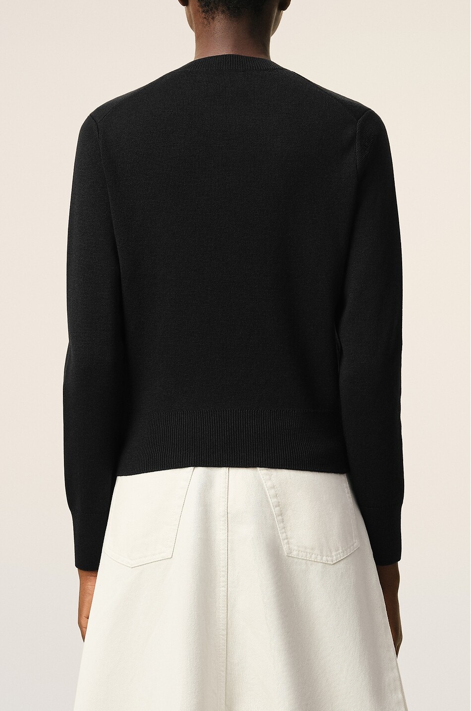 AMI Rundhals-Pullover aus Wolle Ami De Coeur Damen SCHWARZ 3