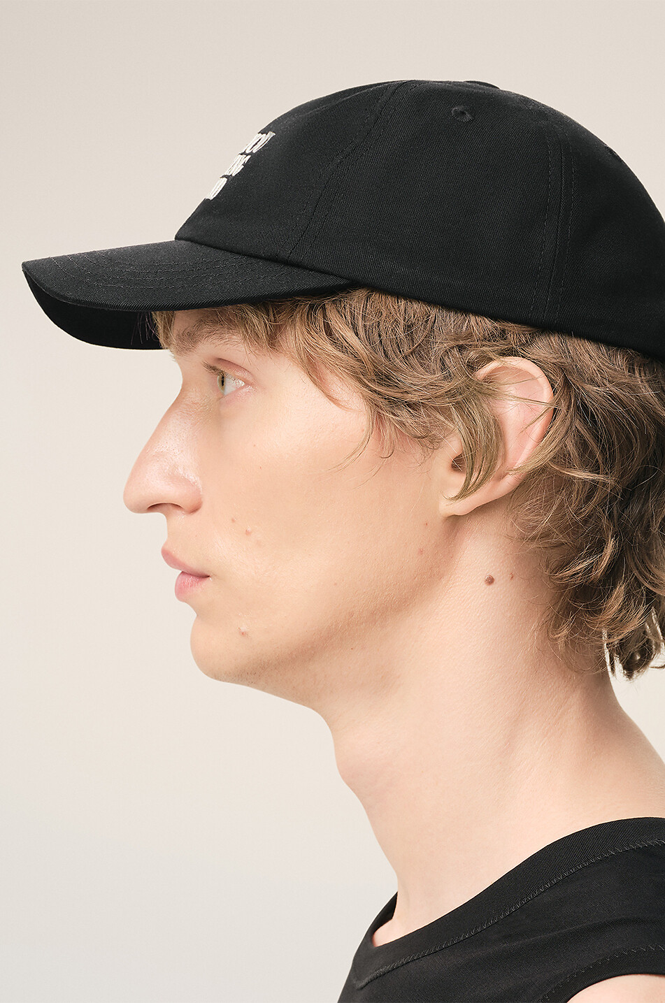 AMI Friend Cap embroidered cotton cap Men BLACK 5