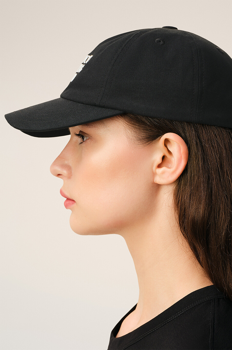 AMI Friend Cap embroidered cotton cap Men BLACK 8