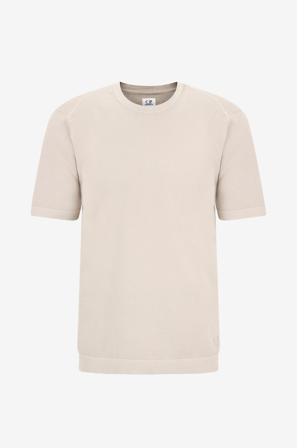 C.P. COMPANY T-Shirt mit Rundhalsausschnitt aus Baumwoll-Crêpe Herren GRAU 1