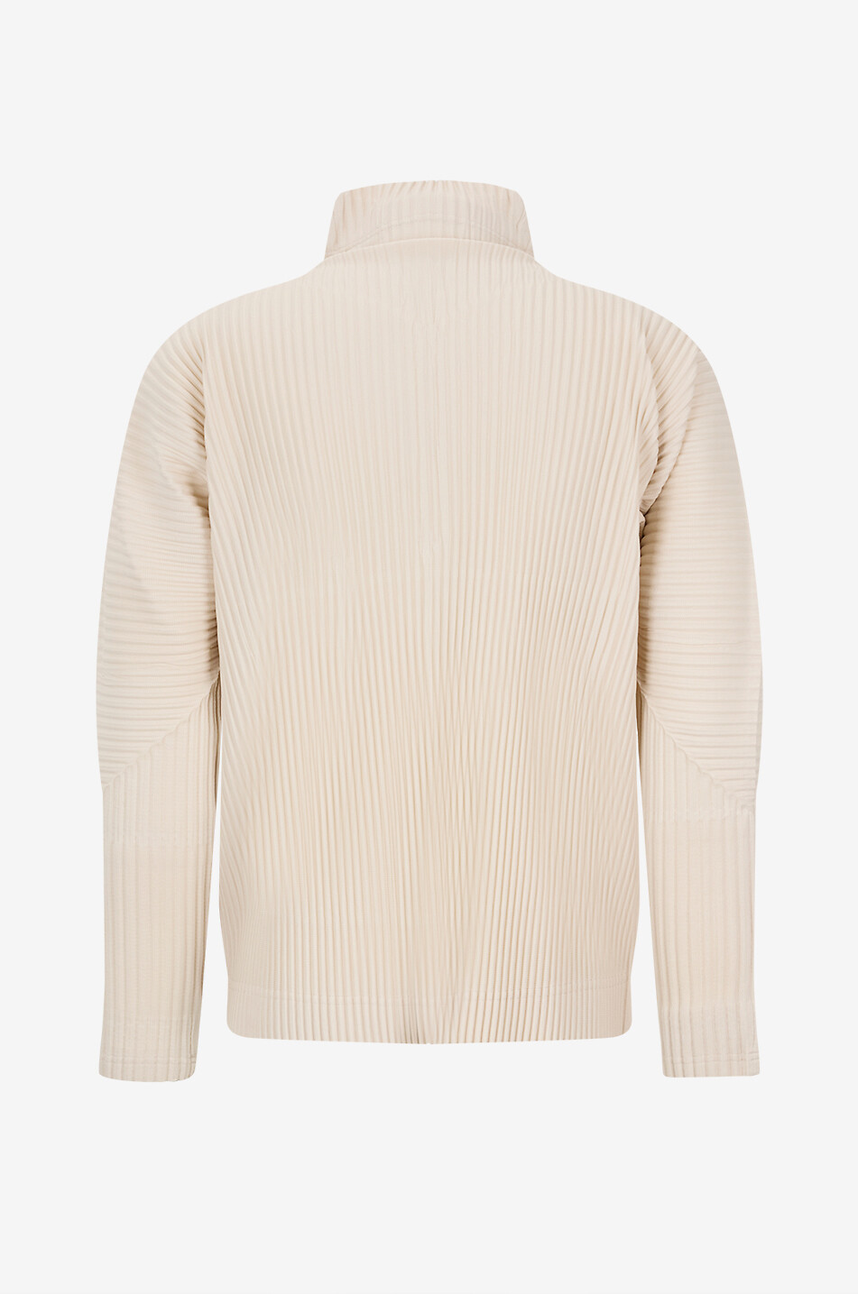 HOMME PLISSÉ ISSEY MIYAKE Sweatshirt mit Stehkragen und Reissverschluss aus geripptem Strick Herren BEIGE 2