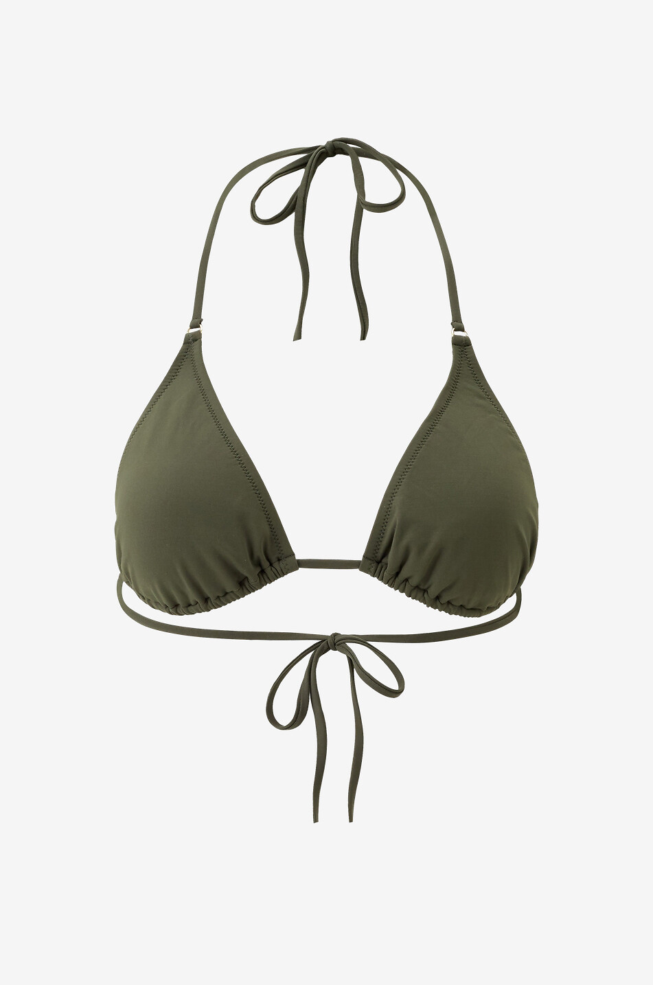 Scarlett Vichy triangle bikini top tie-front - GIRLS MUST HAVE