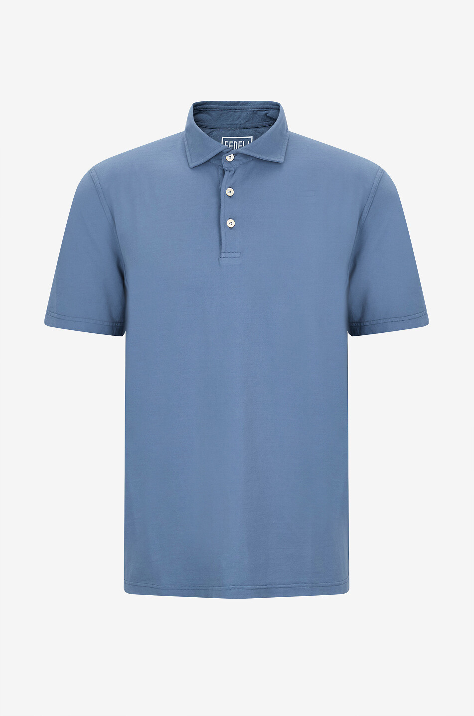 Zero short-sleeved jersey polo shirt