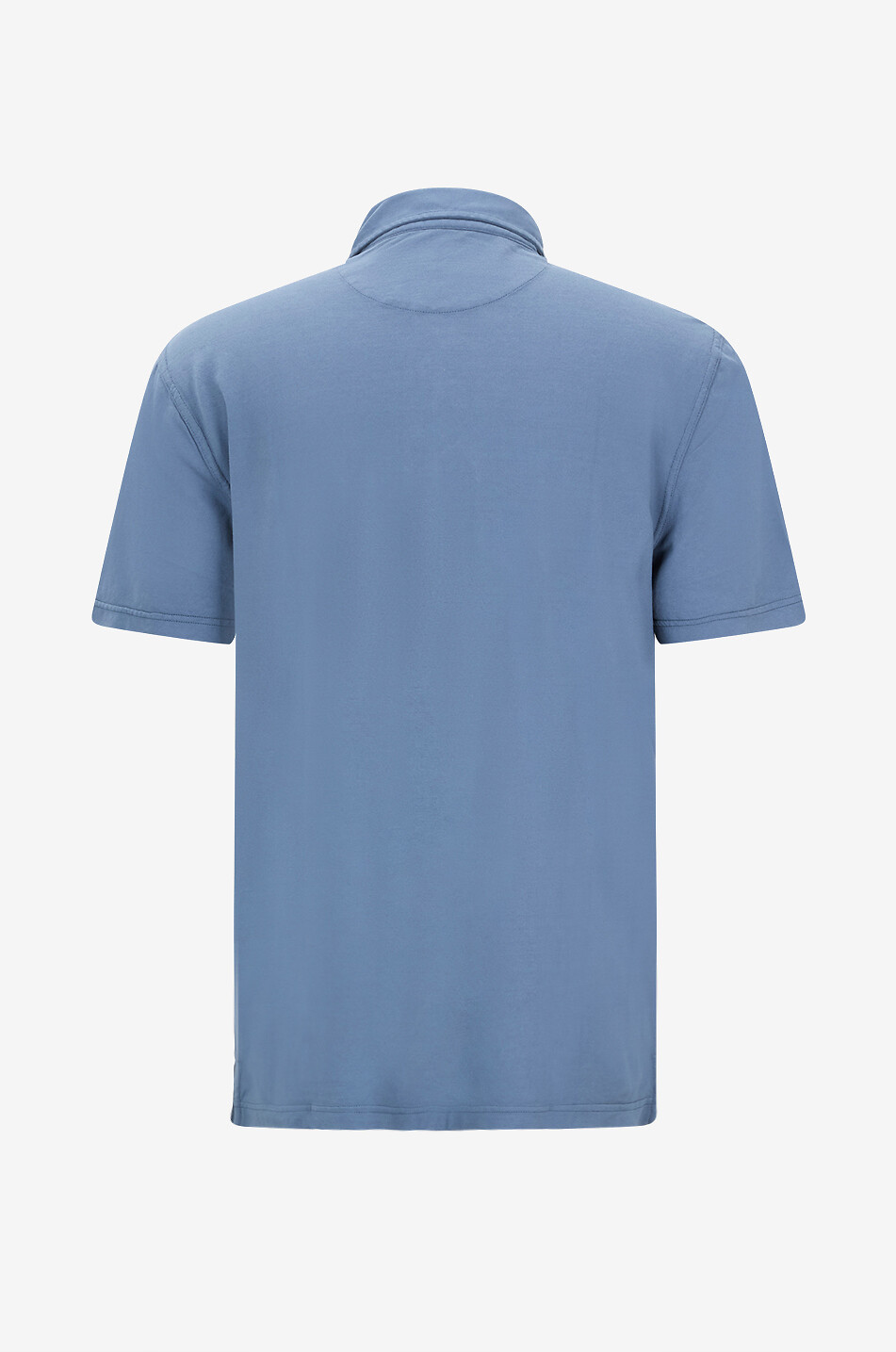 FEDELI Zero short-sleeved jersey polo shirt Men MEDIUM BLUE 2