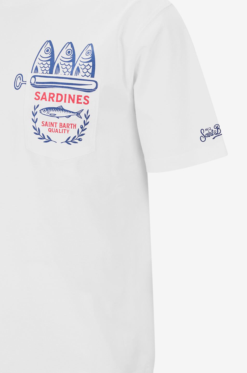 MC2 SAINT BARTH Austin printed cotton round-neck t-shirt Men WHITE 3