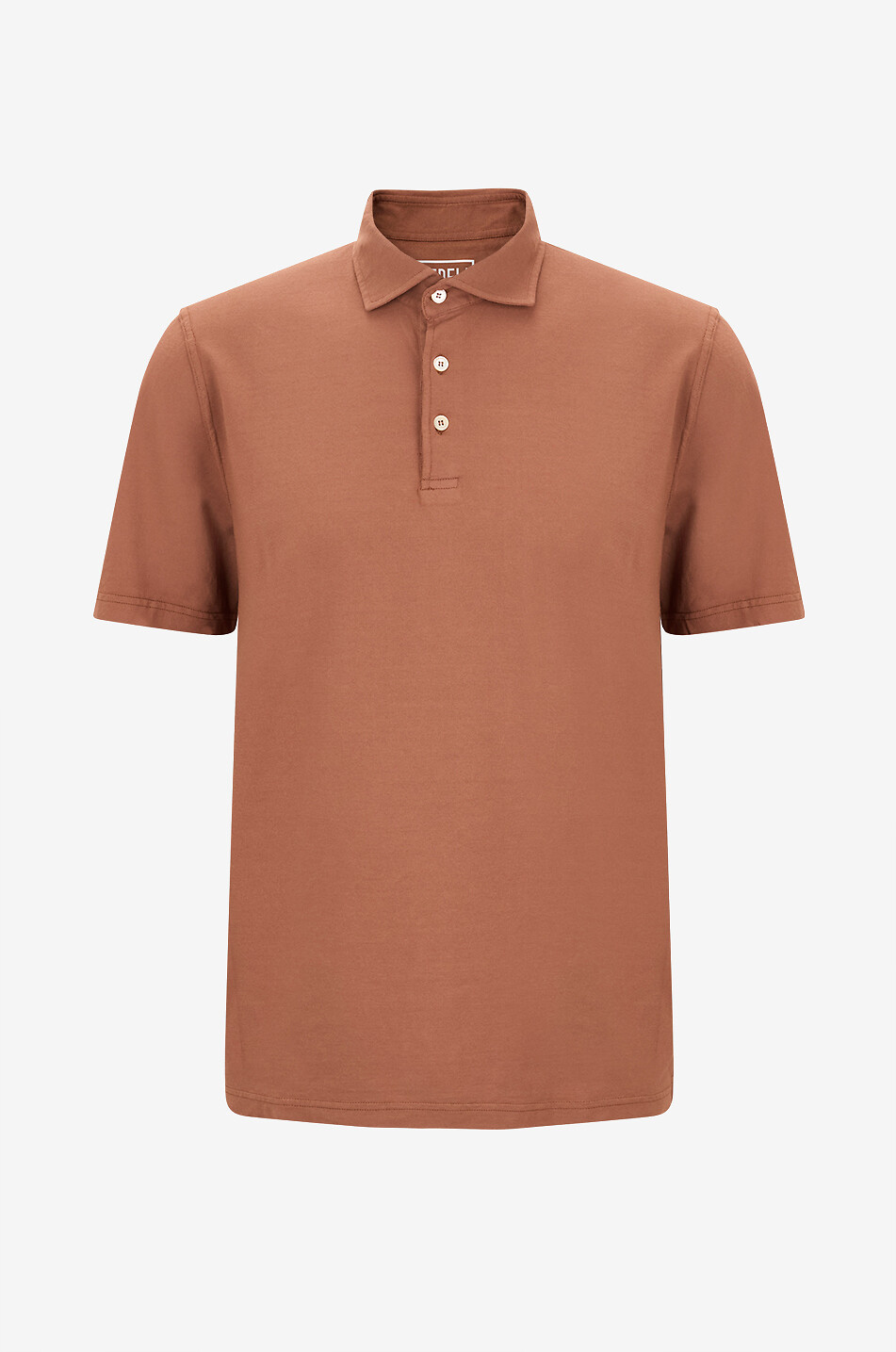 FEDELI Kurzarm-Polohemd aus Jersey Zero Herren MITTELBRAUN 1