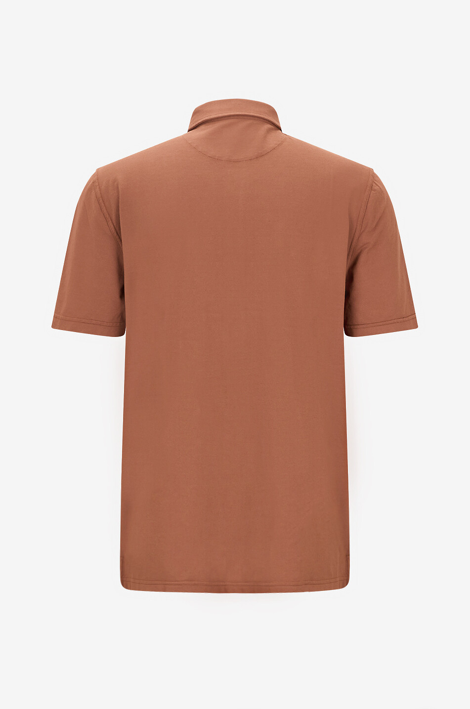 FEDELI Kurzarm-Polohemd aus Jersey Zero Herren MITTELBRAUN 2