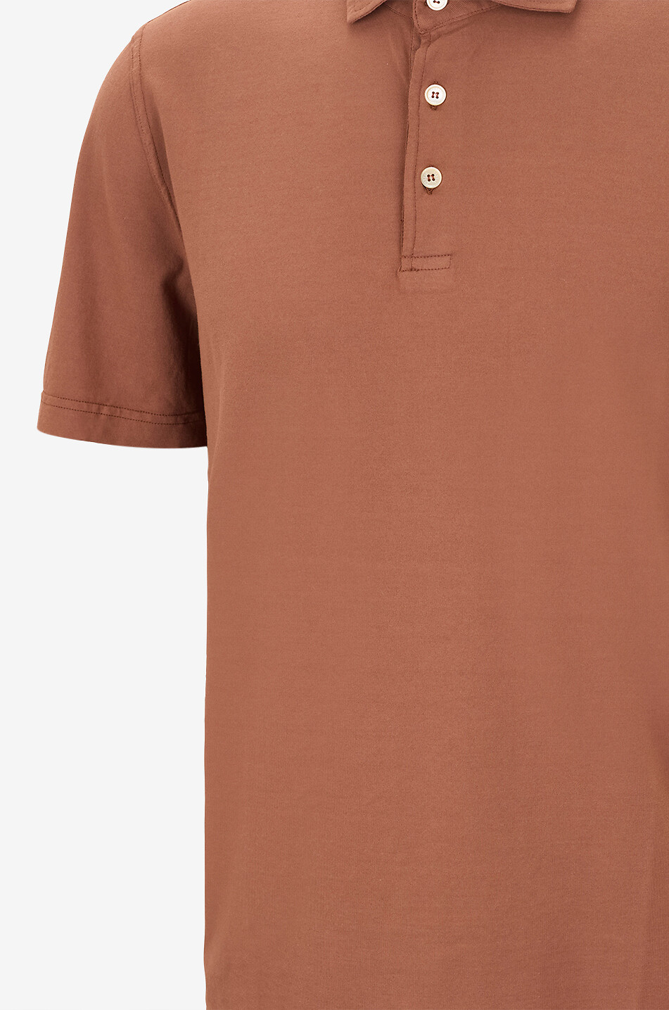 FEDELI Kurzarm-Polohemd aus Jersey Zero Herren MITTELBRAUN 3