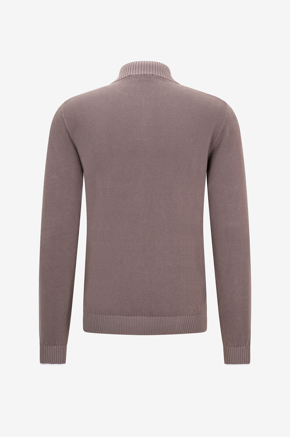 FEDELI Rollkragenpullover mit Reissverschluss aus Baumwolljersey Favonio Bahamas Herren MITTELBRAUN 2