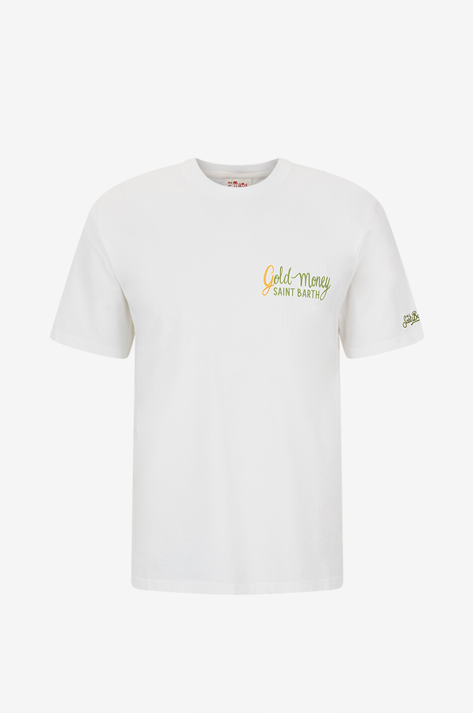 MC2 SAINT BARTH T-Shirt mit Rundhalsausschnitt bestickt aus Baumwolle Portland Herren WEISS 1