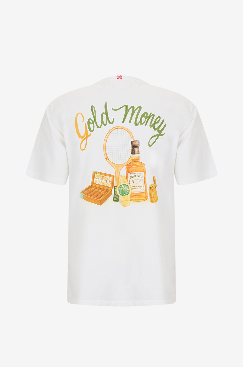 MC2 SAINT BARTH T-Shirt mit Rundhalsausschnitt bestickt aus Baumwolle Portland Herren WEISS 2