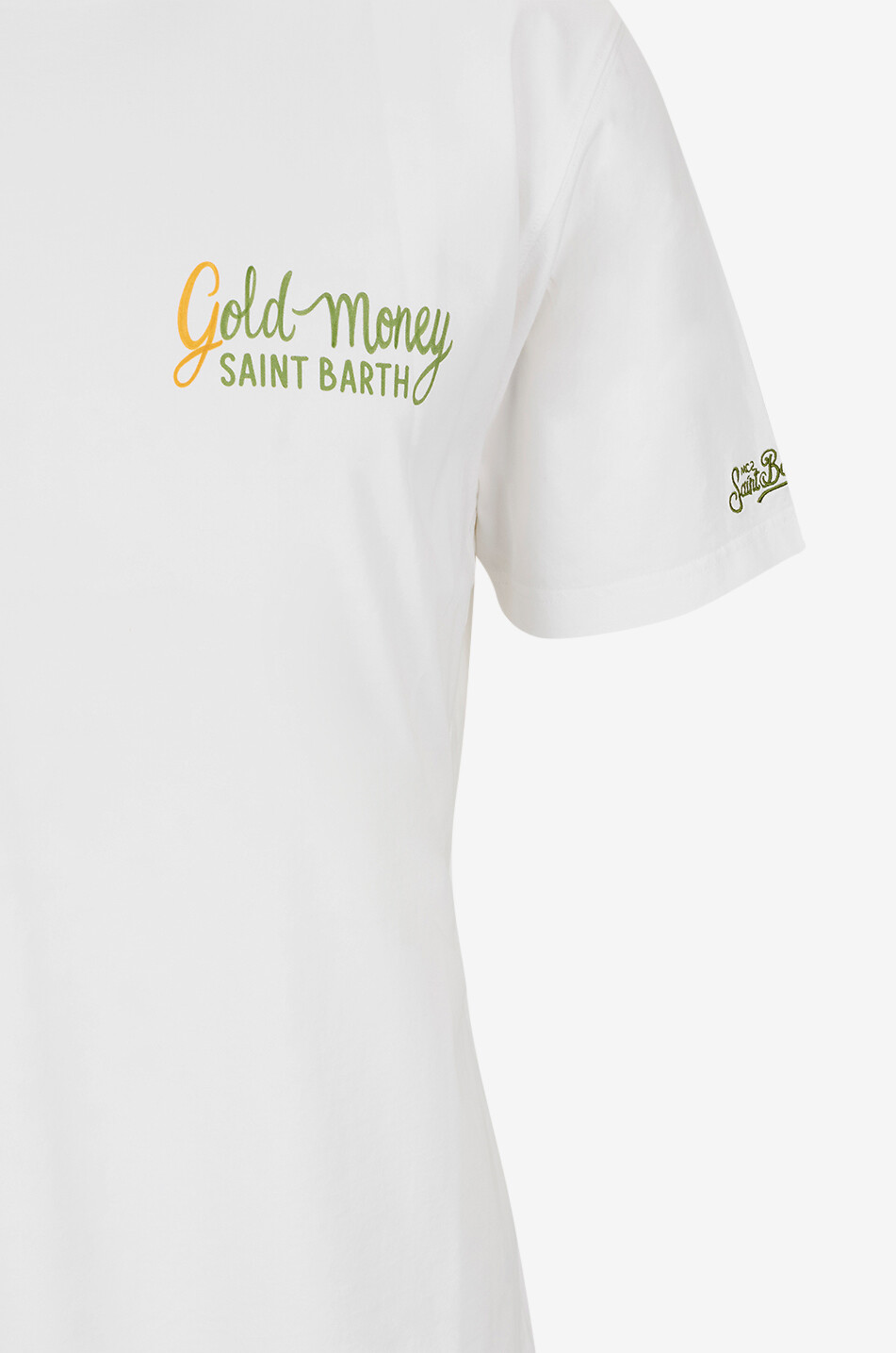 MC2 SAINT BARTH T-Shirt mit Rundhalsausschnitt bestickt aus Baumwolle Portland Herren WEISS 3