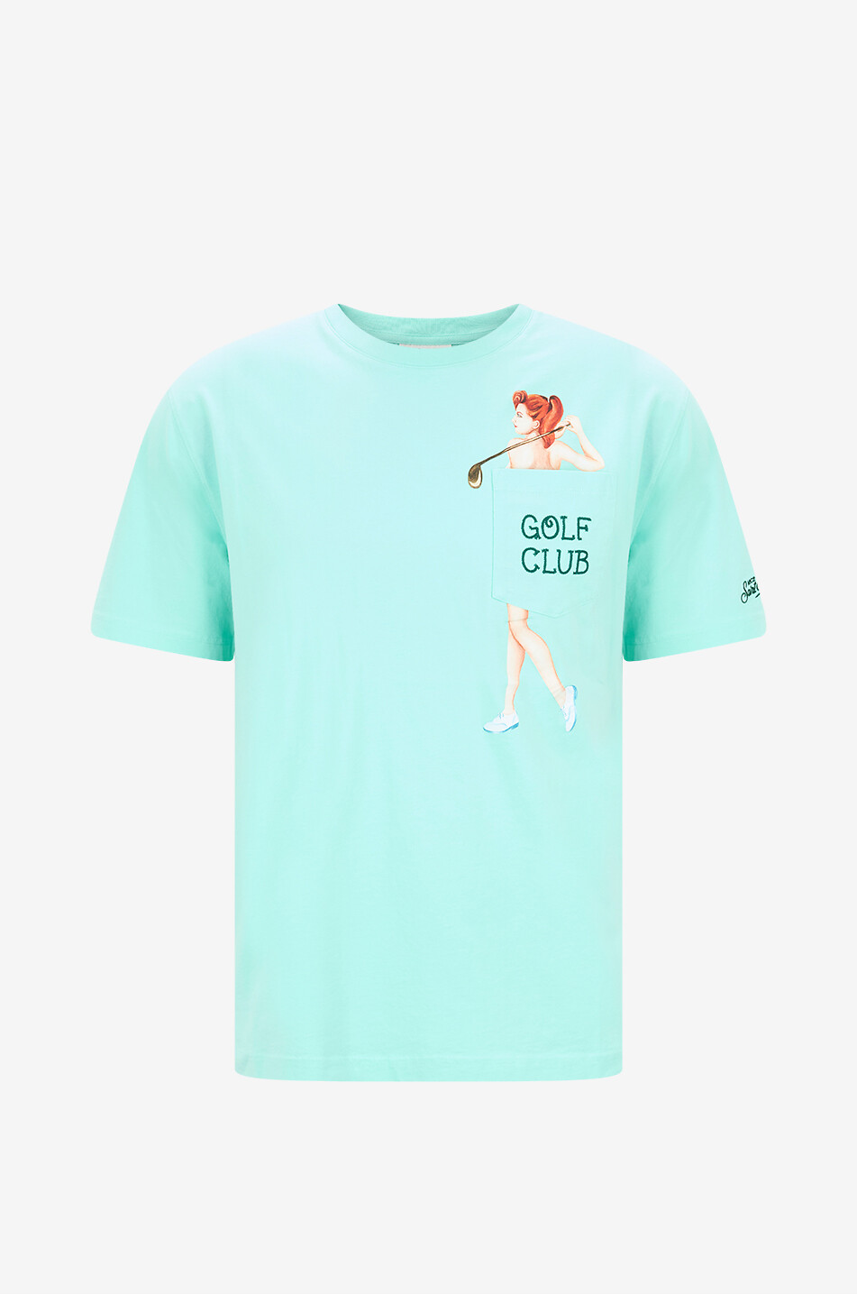 MC2 SAINT BARTH Austin embroidered cotton round-neck T-shirt Men GREEN 1