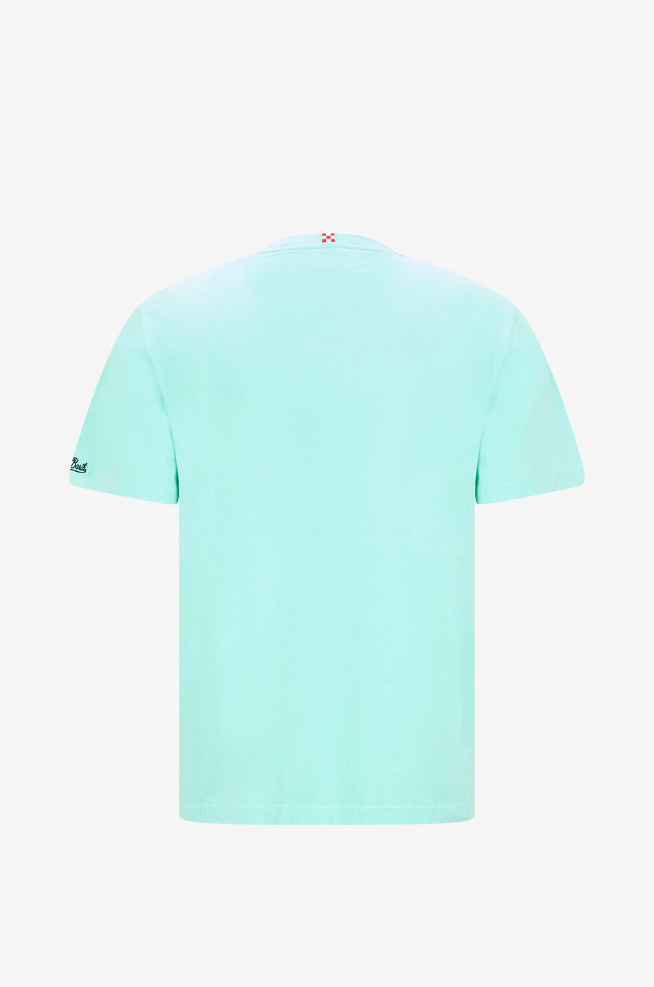 MC2 SAINT BARTH Austin embroidered cotton round-neck T-shirt Men GREEN 2